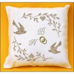 modèle broderie coussin de mariage