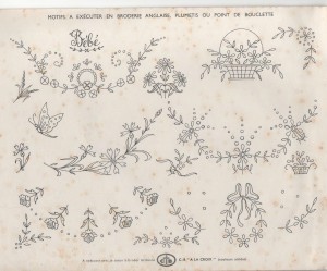 modèle broderie drap