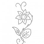 modèle broderie fleur
