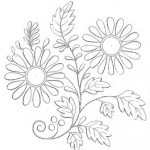 modèle broderie fleur