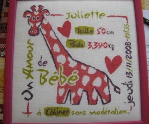 modèle broderie naissance