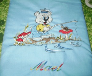 modèle broderie pour drap bébé