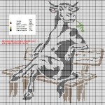 modèle broderie vache