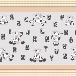 modèle broderie vache