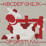 modèle broderie vache