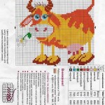 modèle broderie vache