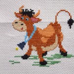 modèle broderie vache