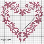 modèle coeur en broderie