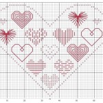 modèle coeur en broderie