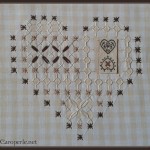 modèle coeur en broderie