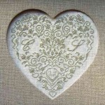 modèle coeur en broderie
