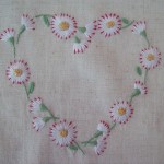 modèle coeur en broderie