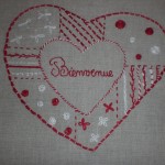 modèle coeur en broderie