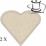 modèle coeur en broderie