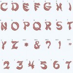 modèle d'alphabet broderie