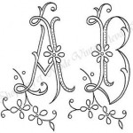 modèle d'alphabet broderie