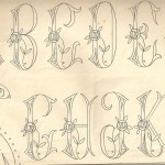 modèle lettre en broderie