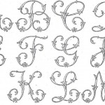 modèle lettre en broderie