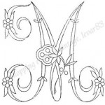 modèle lettre en broderie