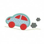 motif broderie voiture