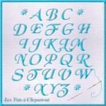motif lettre broderie