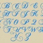 motif lettre broderie