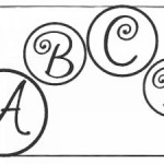 motif lettre broderie