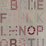 motif lettre broderie