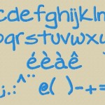 motif lettre broderie