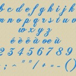 motif lettre broderie