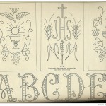 motif lettre broderie