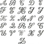 motif lettre broderie