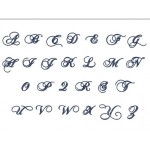 motif lettre broderie