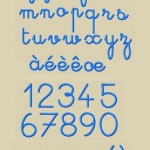 motif lettre broderie