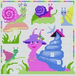 grille broderie escargot