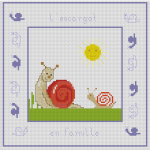 grille broderie escargot