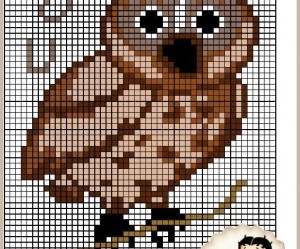 grille broderie gratuite chouette