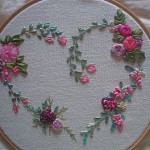 modèle broderie au ruban de soie