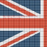 modèle broderie drapeau anglais