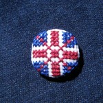 modèle broderie drapeau anglais