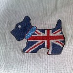modèle broderie drapeau anglais