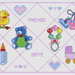 modèle broderie point de croix bebe