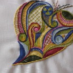 motif broderie coeur