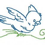 patron broderie oiseau